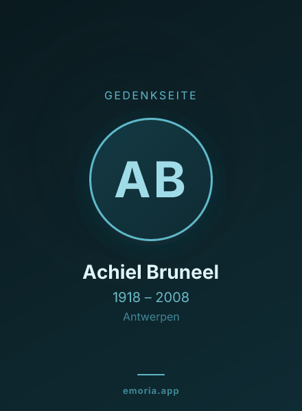 Gedenkportrait von Achiel Bruneel