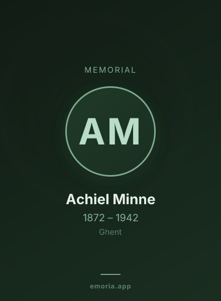 Memorial portrait of Achiel Minne