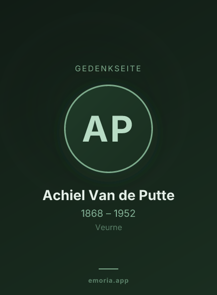 Gedenkportrait von Achiel Van de Putte