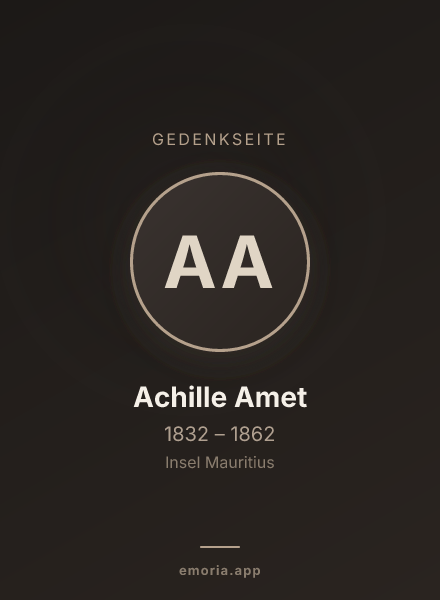 Gedenkportrait von Achille Amet