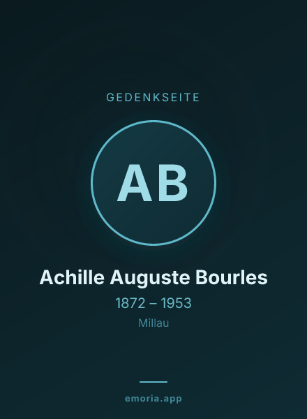 Gedenkportrait von Achille Auguste Bourles