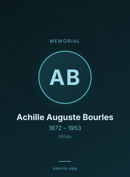 Memorial portrait of Achille Auguste Bourles