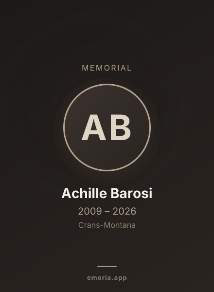 Memorial portrait of Achille Barosi
