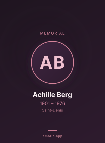 Memorial portrait of Achille Berg