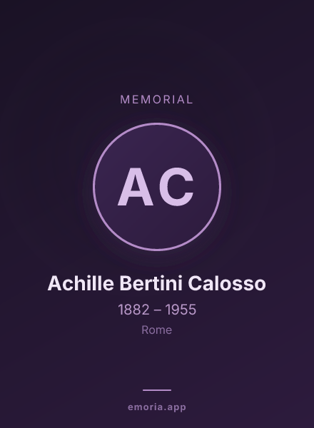 Memorial portrait of Achille Bertini Calosso