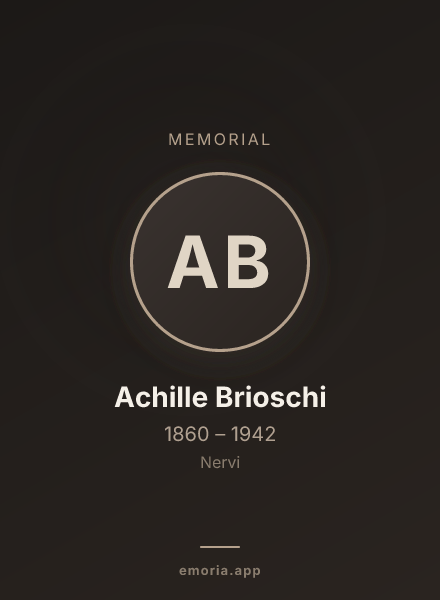 Memorial portrait of Achille Brioschi