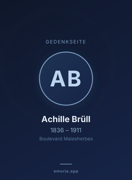 Gedenkportrait von Achille Brüll