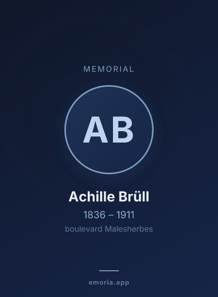 Memorial portrait of Achille Brüll