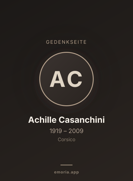 Gedenkportrait von Achille Casanchini