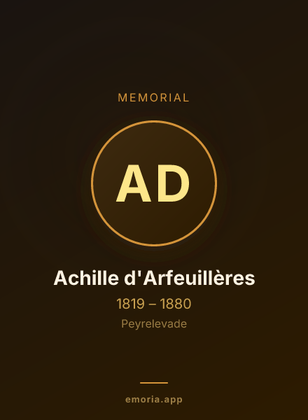 Memorial portrait of Achille d'Arfeuillères