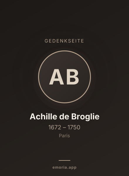 Gedenkportrait von Achille de Broglie