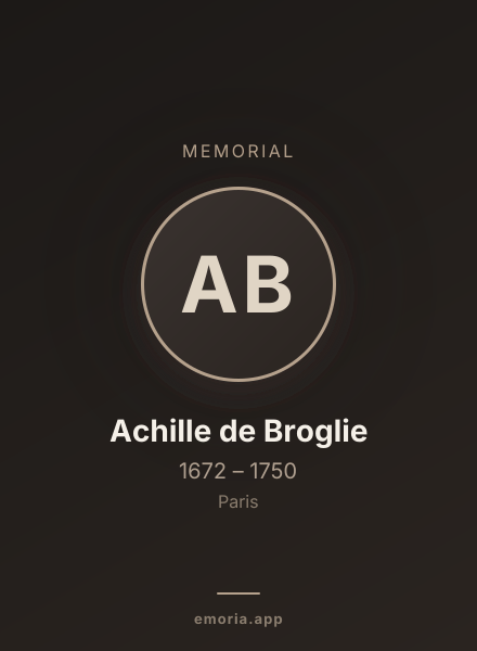 Memorial portrait of Achille de Broglie
