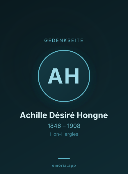 Gedenkportrait von Achille Désiré Hongne