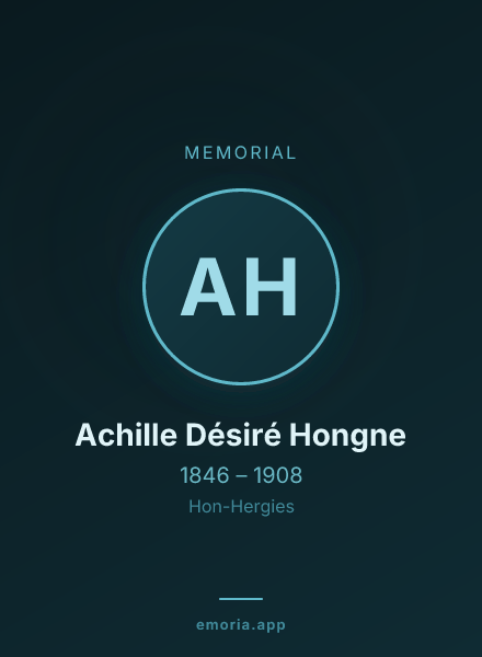 Memorial portrait of Achille Désiré Hongne