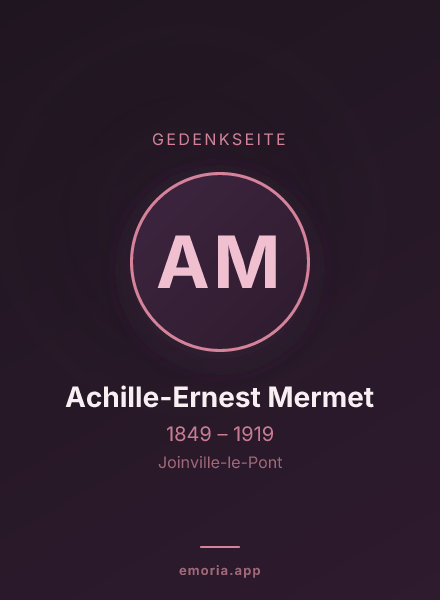 Gedenkportrait von Achille-Ernest Mermet