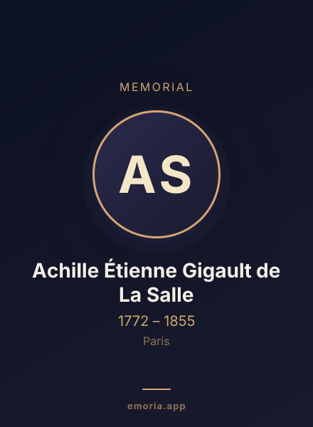 Memorial portrait of Achille Étienne Gigault de La Salle
