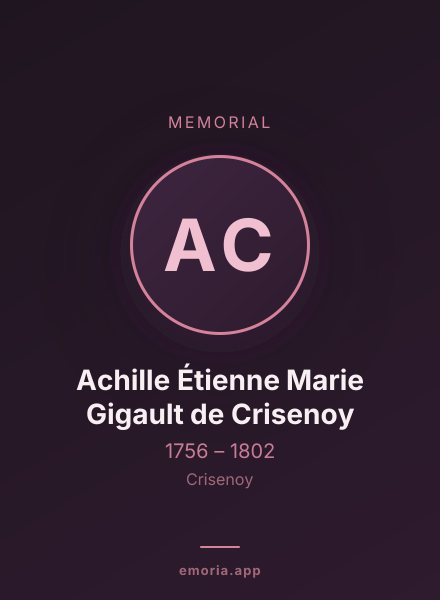 Memorial portrait of Achille Étienne Marie Gigault de Crisenoy