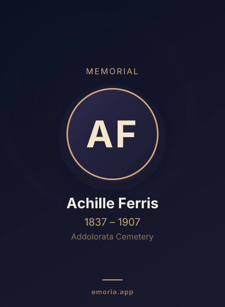 Memorial portrait of Achille Ferris