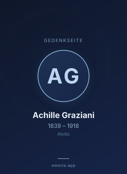 Gedenkportrait von Achille Graziani