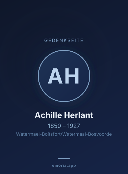 Gedenkportrait von Achille Herlant