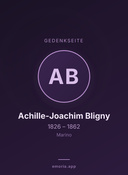 Gedenkportrait von Achille-Joachim Bligny