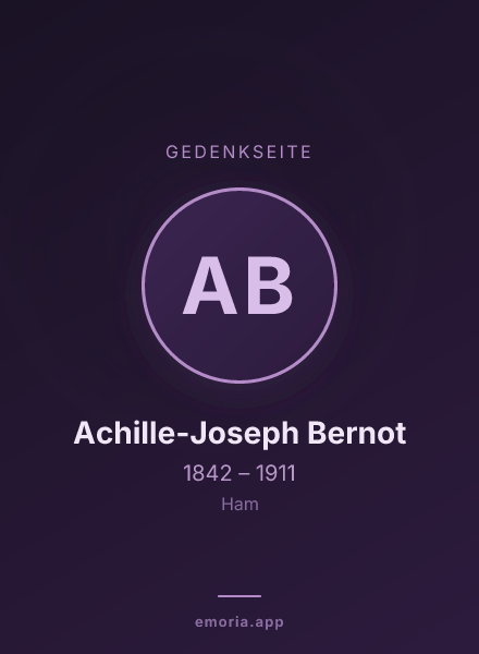 Gedenkportrait von Achille-Joseph Bernot