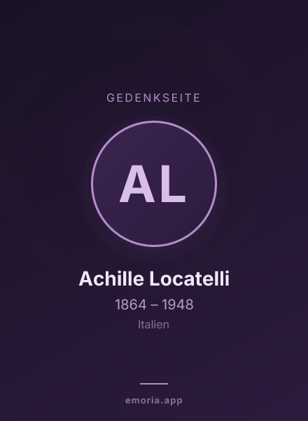Gedenkportrait von Achille Locatelli