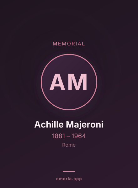 Memorial portrait of Achille Majeroni