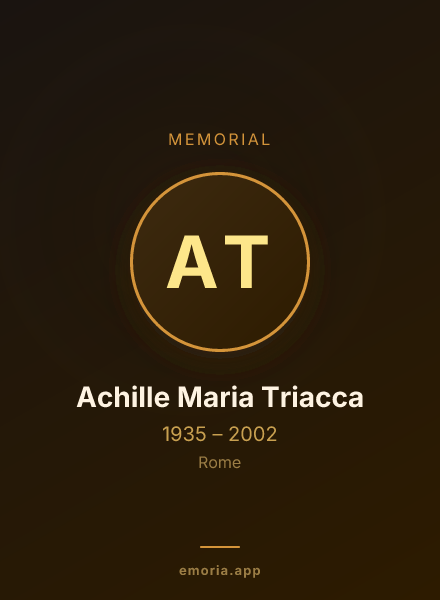Memorial portrait of Achille Maria Triacca