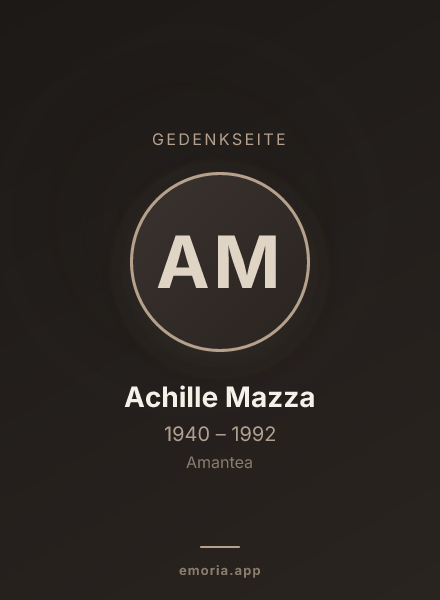 Gedenkportrait von Achille Mazza