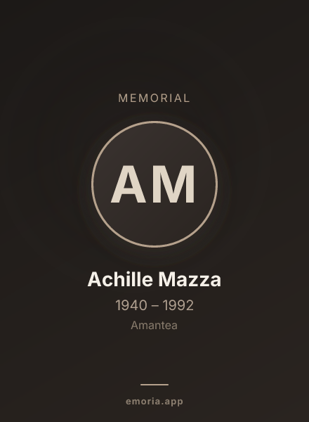 Memorial portrait of Achille Mazza