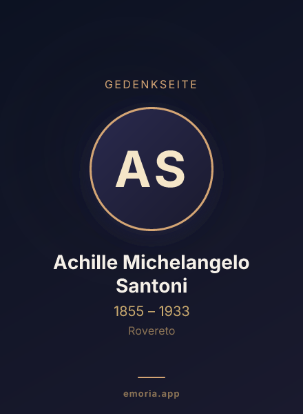Gedenkportrait von Achille Michelangelo Santoni
