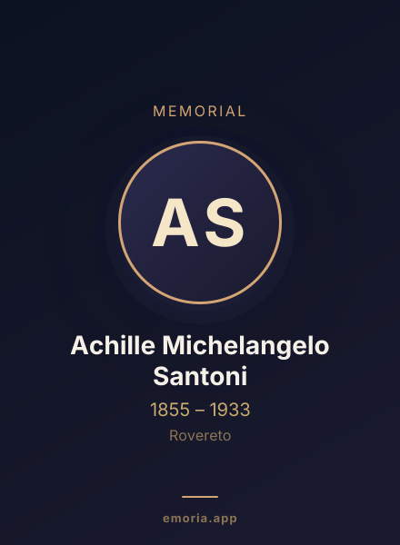 Memorial portrait of Achille Michelangelo Santoni