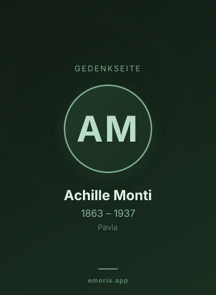 Gedenkportrait von Achille Monti