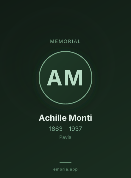Memorial portrait of Achille Monti