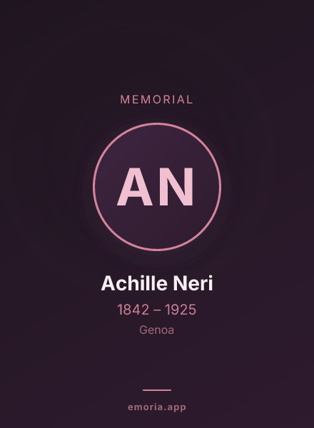 Memorial portrait of Achille Neri