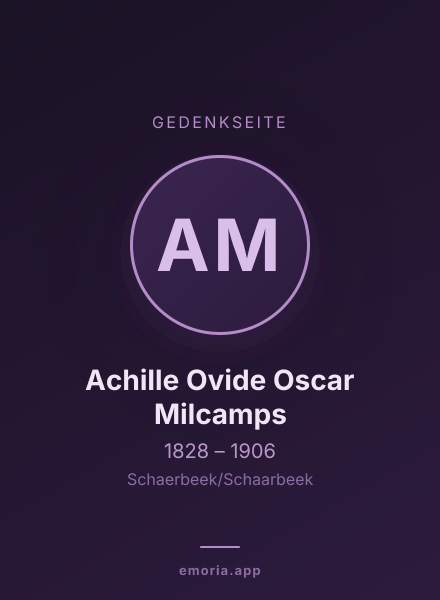 Gedenkportrait von Achille Ovide Oscar Milcamps
