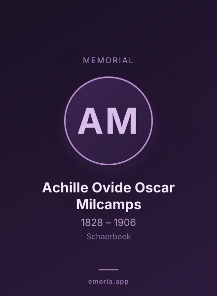 Memorial portrait of Achille Ovide Oscar Milcamps