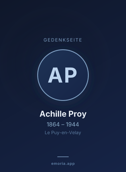 Gedenkportrait von Achille Proy