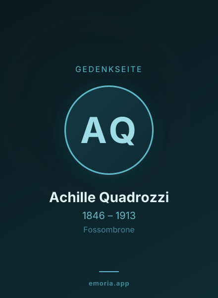 Gedenkportrait von Achille Quadrozzi