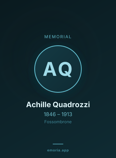 Memorial portrait of Achille Quadrozzi
