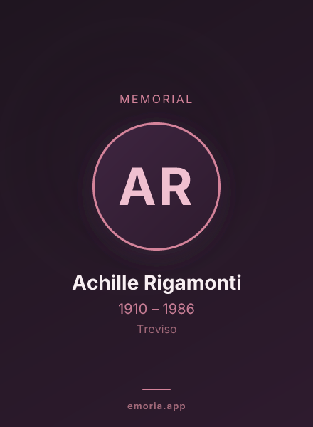 Memorial portrait of Achille Rigamonti