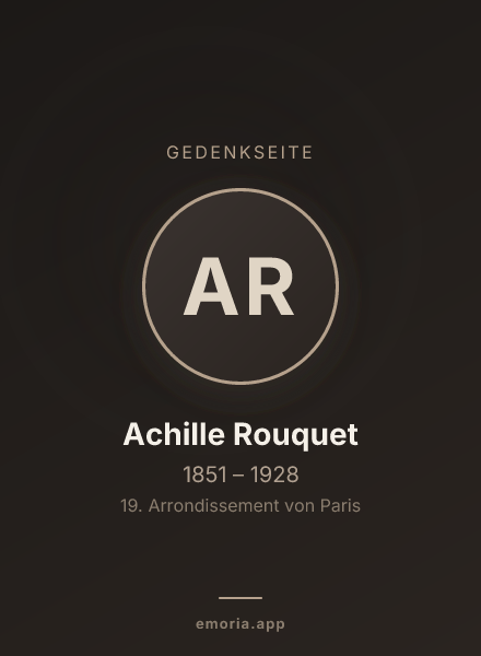 Gedenkportrait von Achille Rouquet