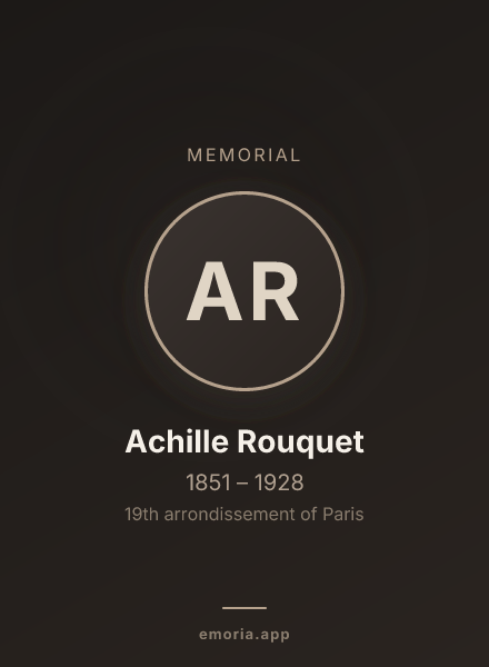Memorial portrait of Achille Rouquet
