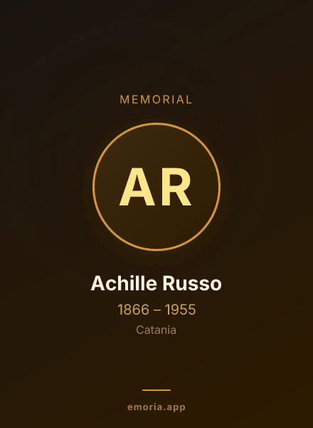 Memorial portrait of Achille Russo