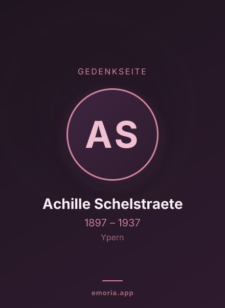 Gedenkportrait von Achille Schelstraete
