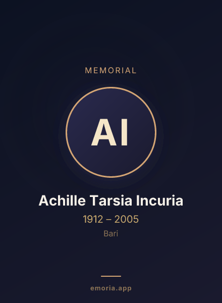 Memorial portrait of Achille Tarsia Incuria