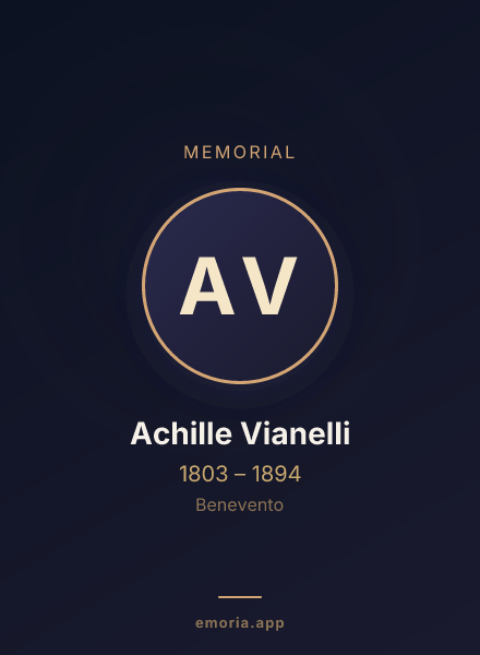 Memorial portrait of Achille Vianelli