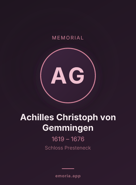 Memorial portrait of Achilles Christoph von Gemmingen