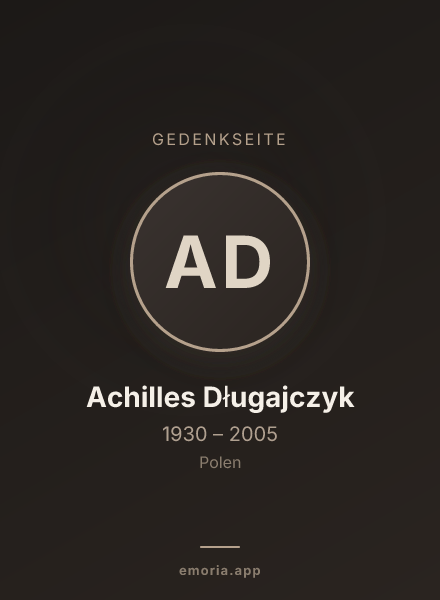 Gedenkportrait von Achilles Długajczyk